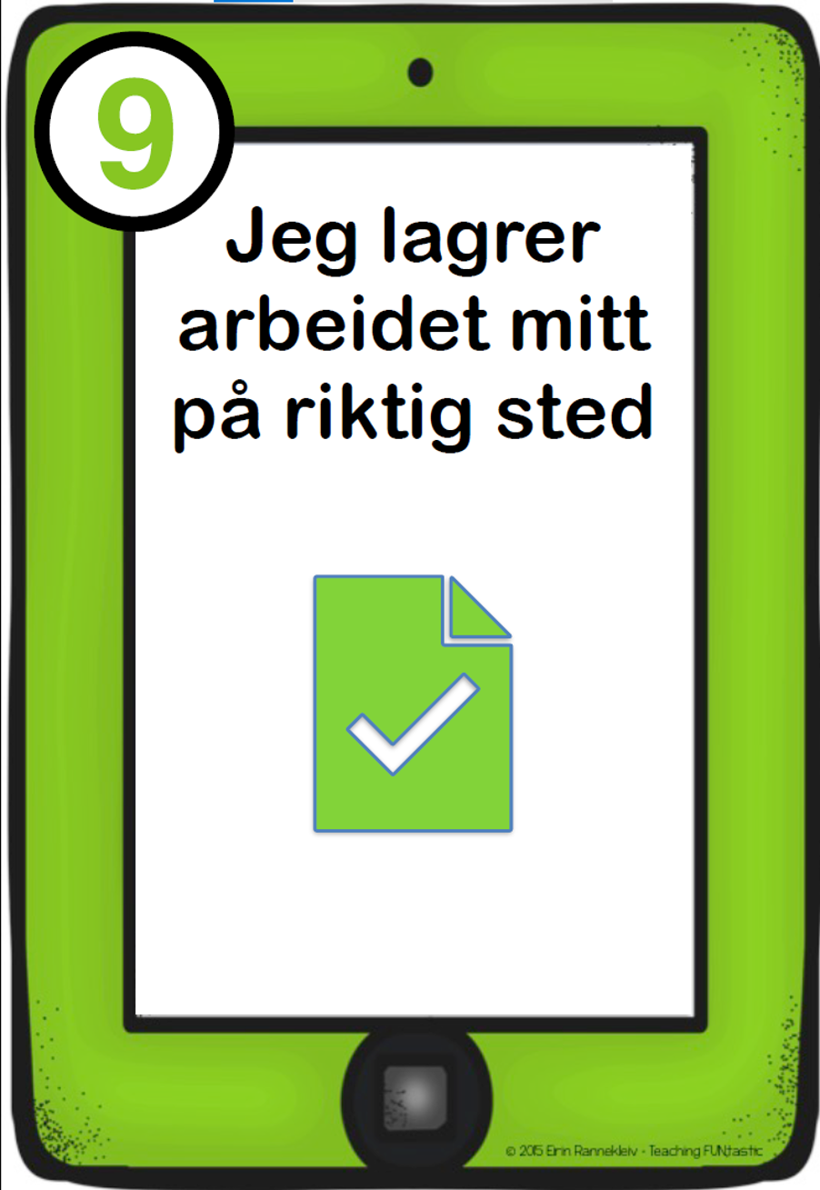En grønn rektangulær enhet med hvit skjerm og svart tekst